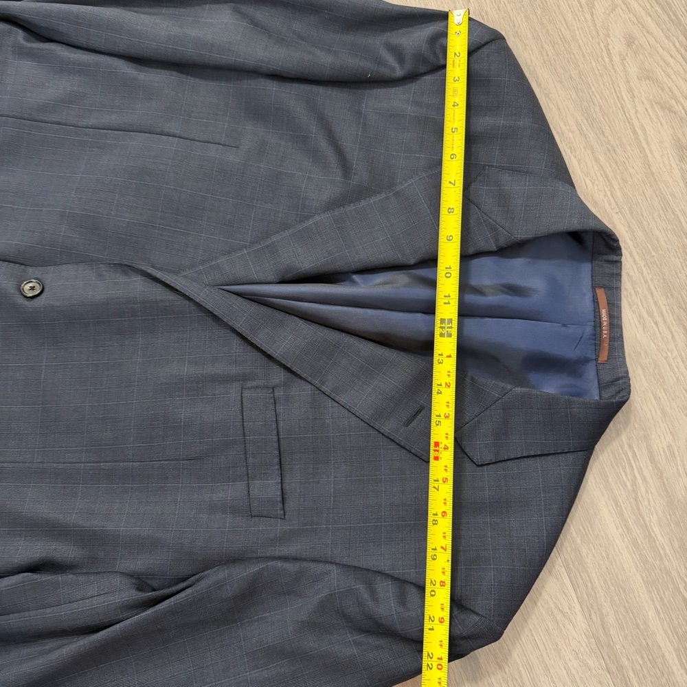 Hickey Freeman, Windowpane / Grid Pattern, 100% W… - image 5